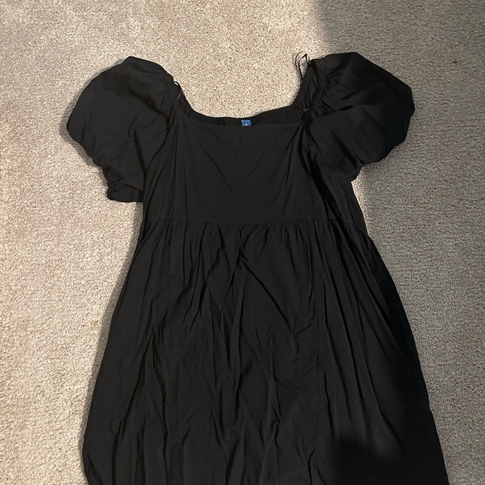 Old Navy Black Puff Sleeve Sundress